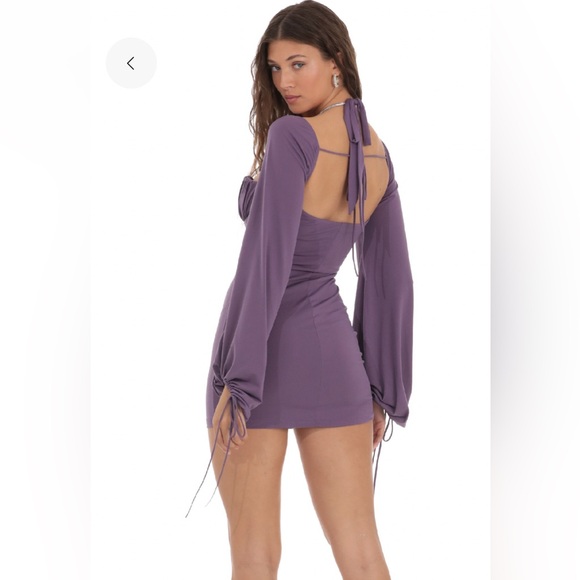 Lucy in the Sky purple long sleeve dress - Picture 6 of 6